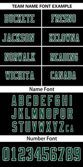 Custom Black Midnight Green-White Classic Style Mesh Authentic Football Jersey